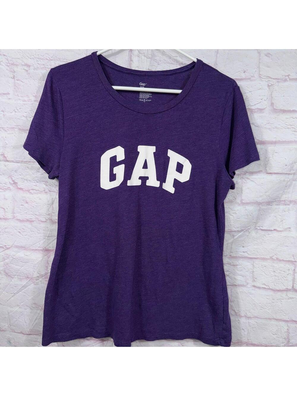 Gap Purple Logo Graphic Tee Women’s Size Large